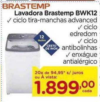 Carrefour Lavadora brastemp bwk12 oferta