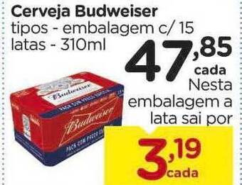Carrefour Cerveja budweiser oferta