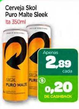 Nordestão Cerveja skol puro malte sleek oferta