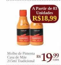 Royal Supermercados Molho de pimenta casa de mãe tradicional oferta