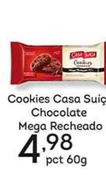 Cookies casa suiça chocolate mega recheado