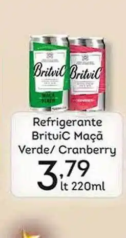 Supermercados Tauste Refrigerante britvic maça verde cranberry oferta