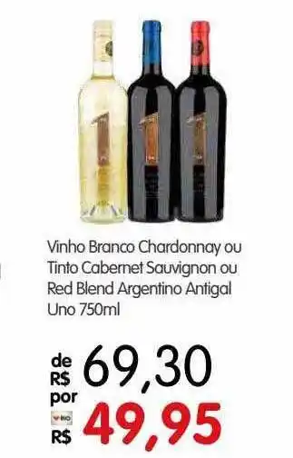 Zona Sul Vinho branco chardonnay ou tinto cabernet sauvigno ou red blend argentino antigal uno oferta
