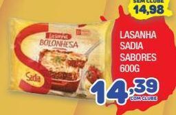 Costazul Supermercados Lasanha sadia sabores 600g oferta