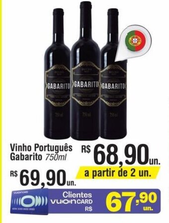 Fort Atacadista Vinho Portugues Gabarito 750ml oferta
