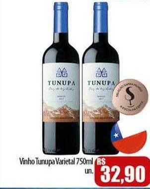 Proença Supermercados Vinho tunupa varietal oferta
