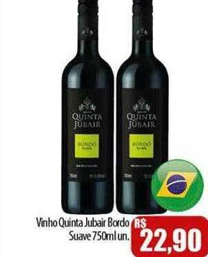 Proença Supermercados Vinho quinta jubair bordo suave oferta