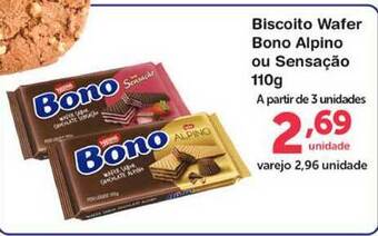 Roldão Biscoito Wafer Bono Alpino Ou Sensação 110g oferta