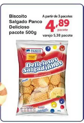 Roldão Biscoito Salgado Panco Delicioso 500g oferta