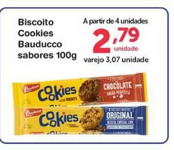 Roldão Biscoito Cookies Bauducco Sabores 100g oferta