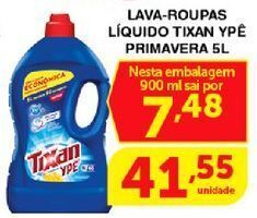Roldão Lava roupas líquido tixan ypê primavera 5l oferta