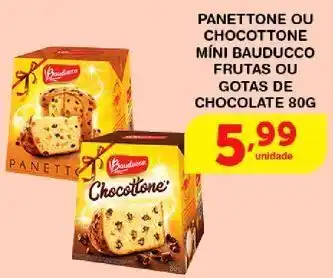 Panettone ou chocottone mini bauducco 80g