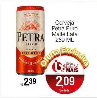 Supermercado Bem Barato Cerveja petra puro malte lata oferta
