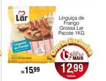 Supermercado Bem Barato Linguiça de frango grossa lar oferta