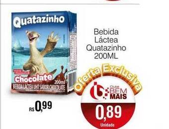 Supermercado Bem Barato Bebida láctea quatazinho oferta