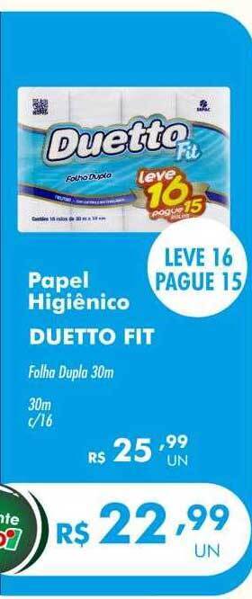 Irani Supermercados Papel higiênico duetto fit oferta