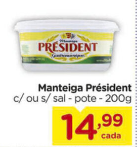 Carrefour Manteiga President 200g oferta