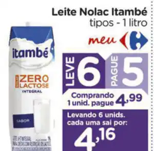 Carrefour Leite Nolac Itambe 1L oferta