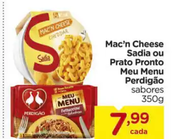 Carrefour Mac'n Cheese Sadia ou Prato Pronto Meu Menu Perdigao 350g oferta