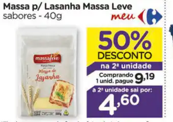 Carrefour Massa p/ Lasanha Massa Leve 40g oferta