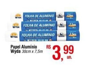 Fort Atacadista Papel Aluminio Wyda 30cm x 7.5m oferta