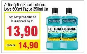 Spani Atacadista Antisséptico Bucal Listerine Leve 500ml Pague 350ml oferta