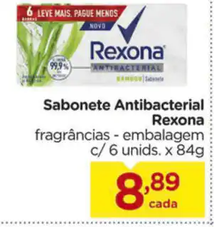 Carrefour Sabonete Antibacterial Rexona 6unids. x 84g oferta