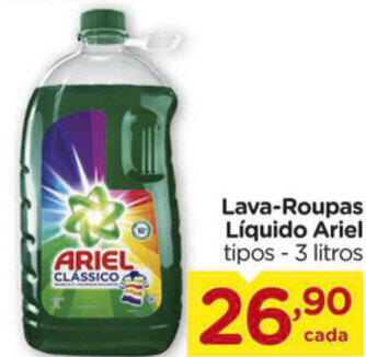 Carrefour Lava roupas Liquido Ariel 3L oferta