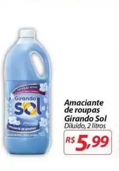 Amaciante De Roupas Girango Sol Diluido 2L