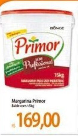 Atacadão Margarina Primor balde com 15kg oferta