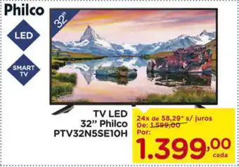 Carrefour TV LED 32" Philco oferta