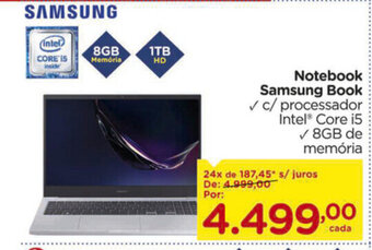 Carrefour Notebook Samsung Book oferta