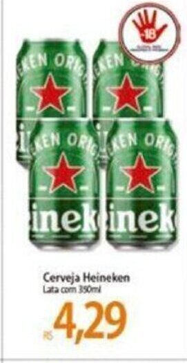 Atacadão Cerveja Heineken 350ml oferta