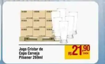 Max Atacadista Jogo Cristar De Copo Cerveja Pilsener 269ml oferta