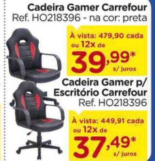 Carrefour Cadeira Gamer Carrefour oferta