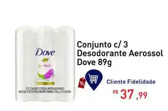 Tonin Superatacado Conjunto C 3 Desodorante Aerossol Dove 89g oferta