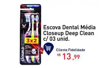 Tonin Superatacado Escova Dental Média Closeup Deep Clean oferta