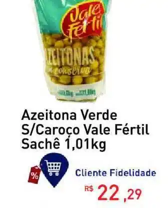 Azeitona Verde S Caroço Vale Fértil 1,01kg