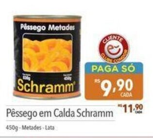 Supermercados Condor Pessego em Calda Schramm 450g oferta