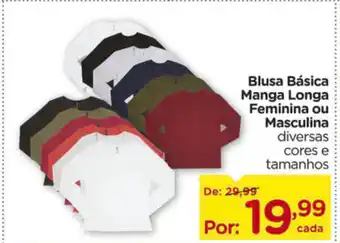 Carrefour Blusa Basica Manga Longa Masculina oferta