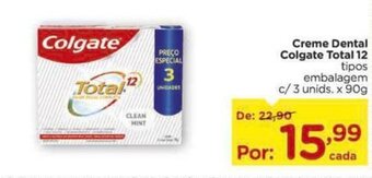 Carrefour Creme Dental Colgate Total 12 90g oferta