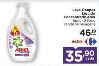 Carrefour Lava roupas Liquido Concentrado Ariel 2L oferta