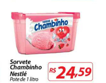 Nacional Sorvete Chambinho Nestle 1L oferta