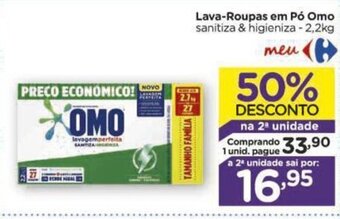 Carrefour Lava roupas em po Omo 2.2kg oferta