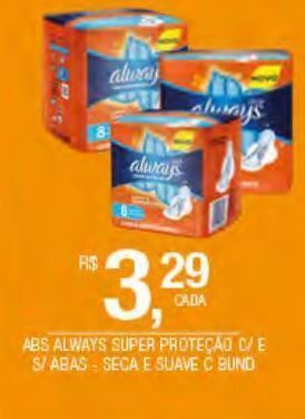 DB Supermercados Absorvente always oferta
