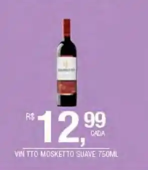 DB Supermercados Vinho tto mosketto suave 750 ml oferta