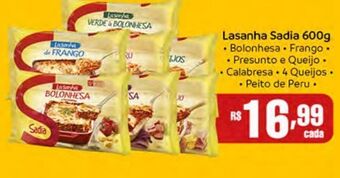 DB Supermercados Lasanha sadia 600g oferta