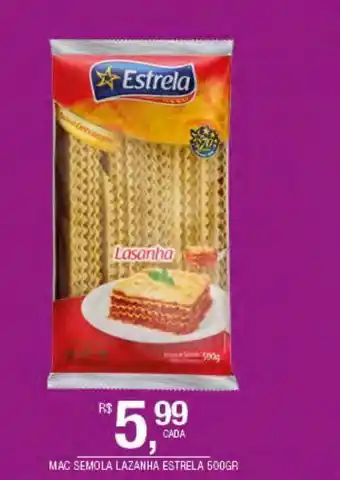 DB Supermercados Macarrão semola lazanha estrela 500 gr oferta