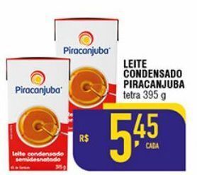 Mercantil Rodrigues Leite condensado piracanjuba 395g oferta