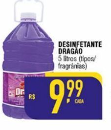 Mercantil Rodrigues Desinfetante dragão 5l oferta